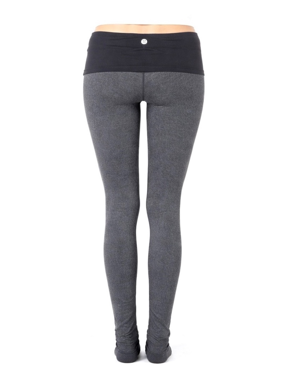 Lululemon Fold-Over Waist Leggings – Heather Gray Ballet Lounge Pants - Picture 4 of 5